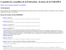 Tablet Screenshot of lettre.farapej.fr